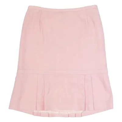 COAST Womens Straight Skirt Pink Knee Length Wool UK 12
