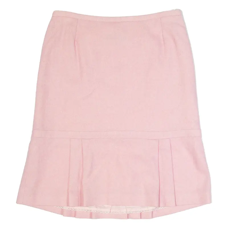 COAST Womens Straight Skirt Pink Knee Length Wool UK 12