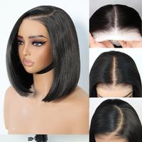 U&A Hair 9x7 Glueless Synthetic Wear and Go Bone Straight Wigs Double Drawn Bob Wig High Density, Vivid Self Growing Clean Ha...