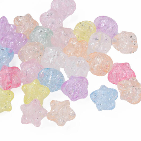 Transparent Crackle Acrylic Beads
