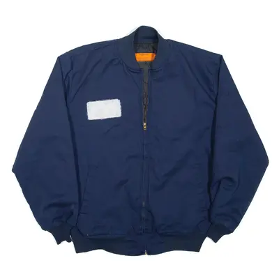 DURABLE PRESS Insulated work Jacket Blue Bomber Mens L