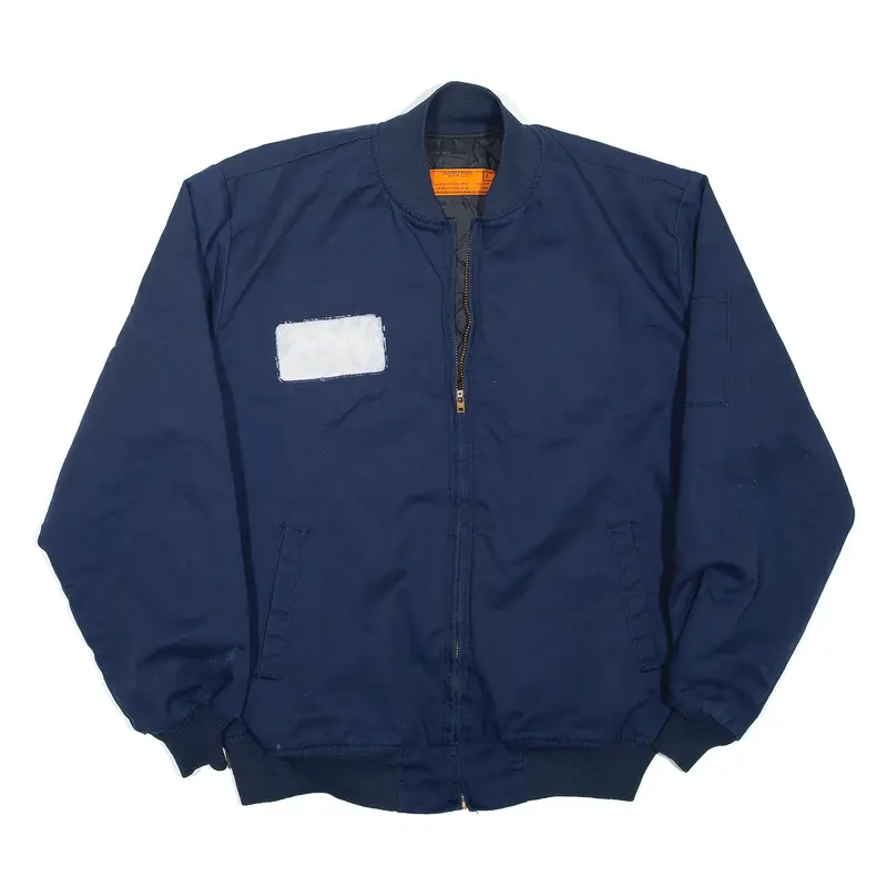 DURABLE PRESS Insulated work Jacket Blue Bomber Mens L