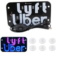 Car LED Light Sign, USB Powered Bright Glow Car LED Sign with Suction Cups & USB Plug, Universal LED Backlights Automative Ac...