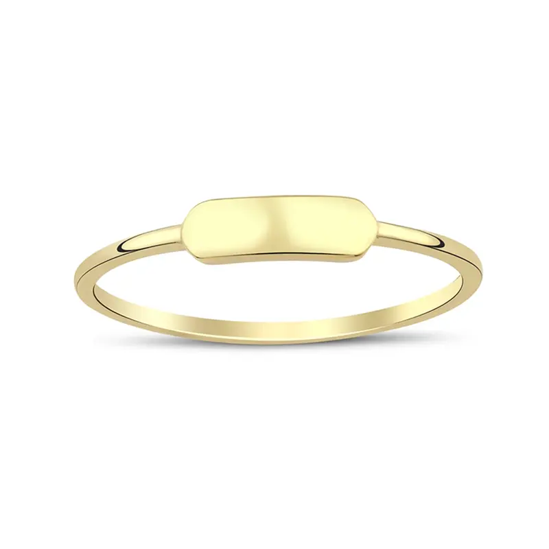 14K Gold Personalized Engraving Ring for Women