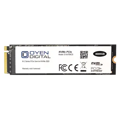 Oyen Digital E18-8TBICS6 | 8TB Triple-Level Cell PCI Express NVMe 4.0 x4 M.2 2280 Solid State Drive