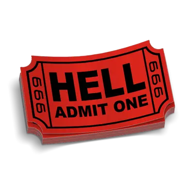 Admit One Hard Hat Decal