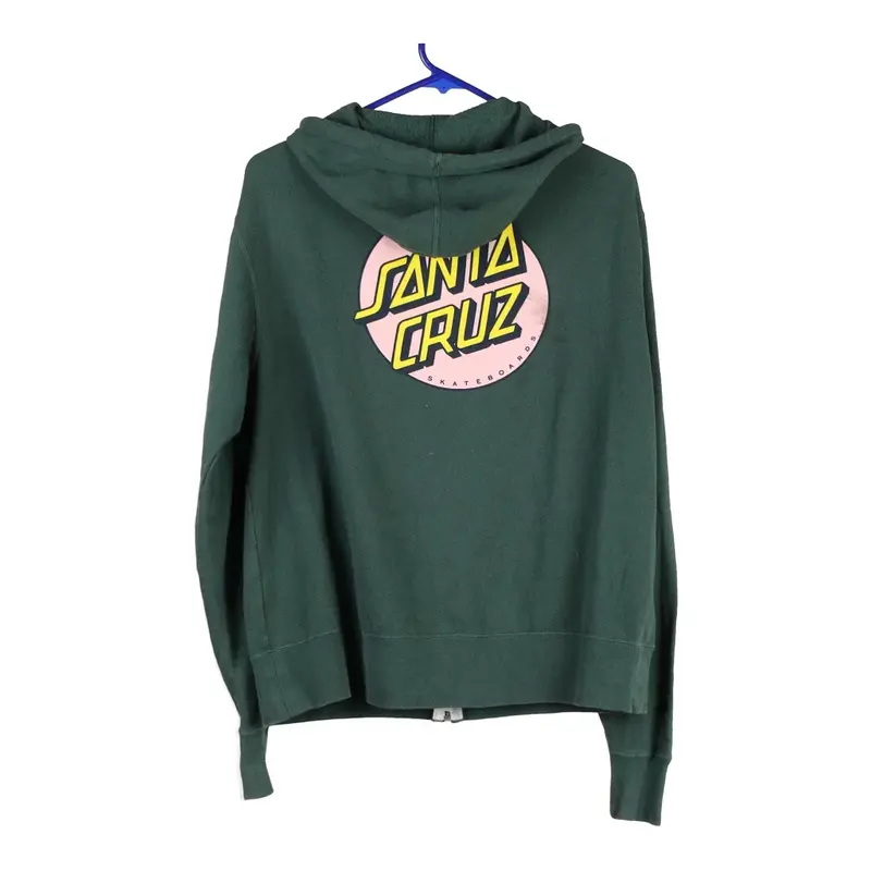 Santa Cruz Hoodie - Small Green Cotton Blend