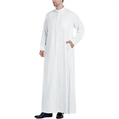 Men Islamic Caftan Big and Tall Kaftan with Pocket Mens Arab Kaftan