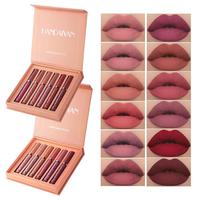 6/12PCS Waterproof Long-Lasting Matte Lipstick Set Easily Tinted and Moisturizing Lipsticks Suitable for All Occasions Lip Ma...
