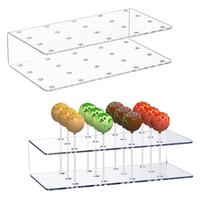 Acrylic Lollipop Display Stand, 1/2 Counts Clear Lollipop Holder, Cake Display Stand, Home Organizer for Wedding, Birthday Pa...