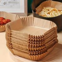 Air Fryer Food Liner, 50pcs Disposable Air Fryer Liner, Non-stick Paper Liner, Kitchenware Heat Resistant Cooking Liner for R...