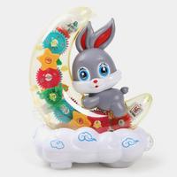 Cute Gear Moon Rabbit Crawling Toy With Light And Music Unique Holiday Birthday Gift christmas