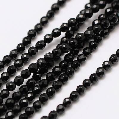 Natural Black Onyx Beads Strands