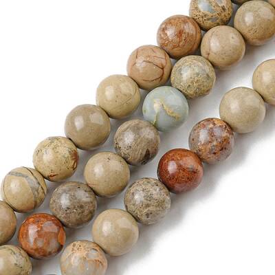 Natural Aqua Terra Jasper Beads Strands
