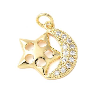 Brass Micro Pave Cubic Zirconia Pendants