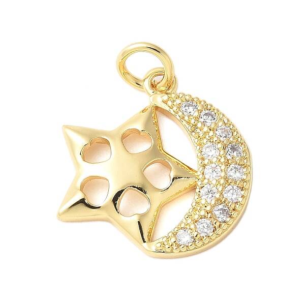 Brass Micro Pave Cubic Zirconia Pendants