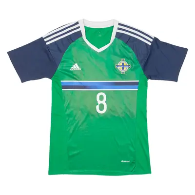 ADIDAS Northern Ireland Mens Football Shirt Jersey Green V-Neck M
