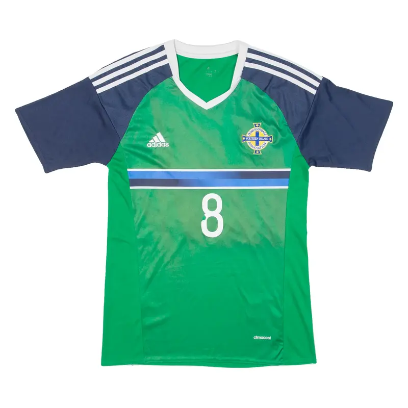 ADIDAS Northern Ireland Mens Football Shirt Jersey Green V-Neck M