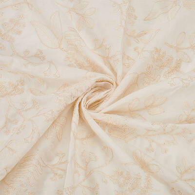 Flower Pattern Embroidery Cotton Fabric
