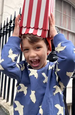 Organic cotton kids sweater - Bird | Size: 12-14 years