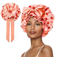 SeSe Code Double Layer Silk Bonnet for Haircare - Soft & Practical Sleeping cap with Elastic Tie Band for Curly & Natural Hai...