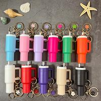 12 Pieces Elegant Mini Cup-Shaped  with Tassel Accessories - Multi-Color Lipstick Organizer Box, Golden Key Ring, Durable Pla...