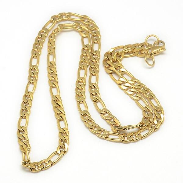 Trendy Men's 201 Stainless Steel Mother-Son Chain Necklaces
