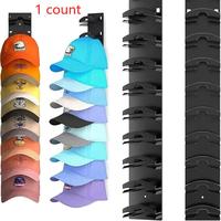 Wall Mounted Baseball Cap Organizer Rack, 1 Count Durable Adhesive Hat Holder for Closets and Doors, Hat Rack for Home Office...