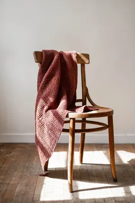 Baby waffle blanket | Color: Terracotta