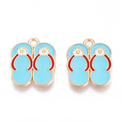Beach Theme Alloy Enamel Pendants