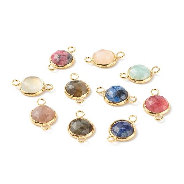 Natural Mixed Gemstone Links Connectors