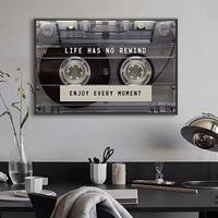 Room Decor Cassette Tape Pattern Unframed Painting, 1 Count Modern Wall Art, Wall Decor for Home Living Room Bedroom Office S...