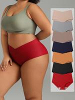 HOTCOM Seamless High Waisted Underwear For Women No Show Panties Full Coverage Soft Briefs 7 Pack XS-XXL Womenswear Clothes C...