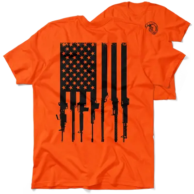 Rifle Flag - Safety Orange T-Shirt