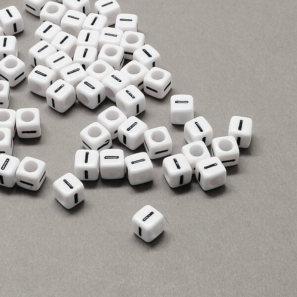 Large Hole Acrylic Letter European Beads
