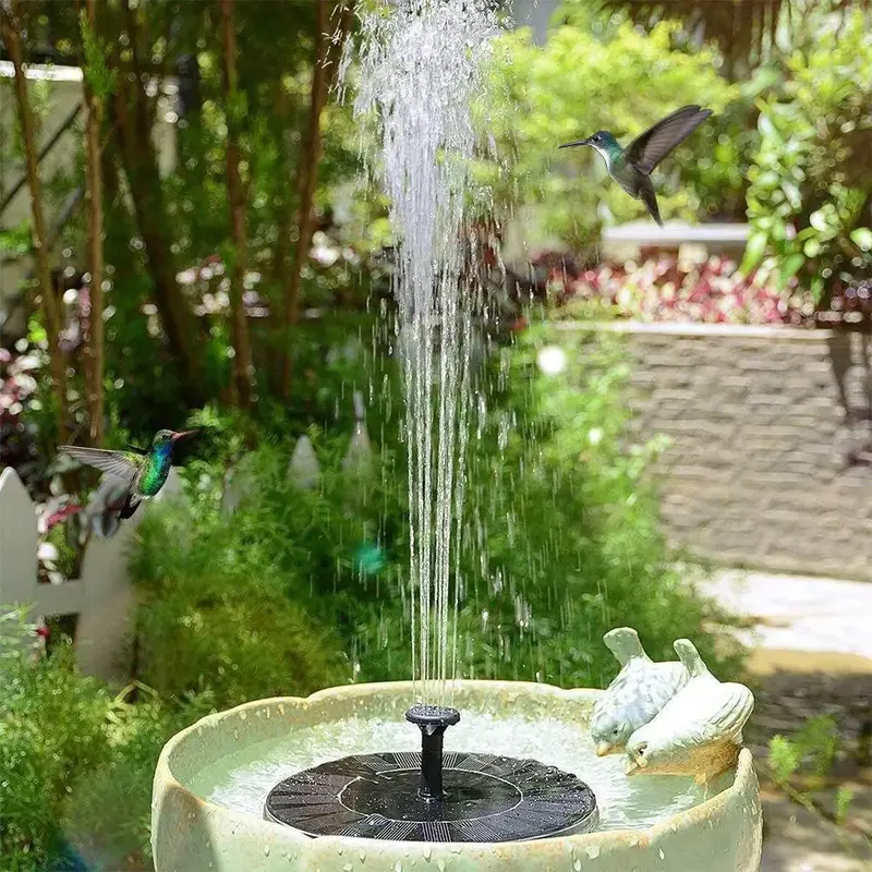 Solar Powered Pond Fountain Pump, Solar Water Fountain, Summer Outdoor Water Feature for Garden, Swimming Pool, Fish Tank, Ga...