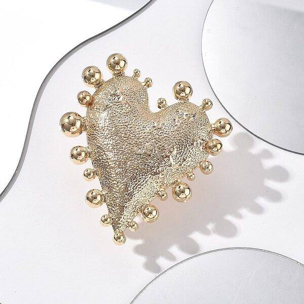 Heart Alloy Open Cuff Rings