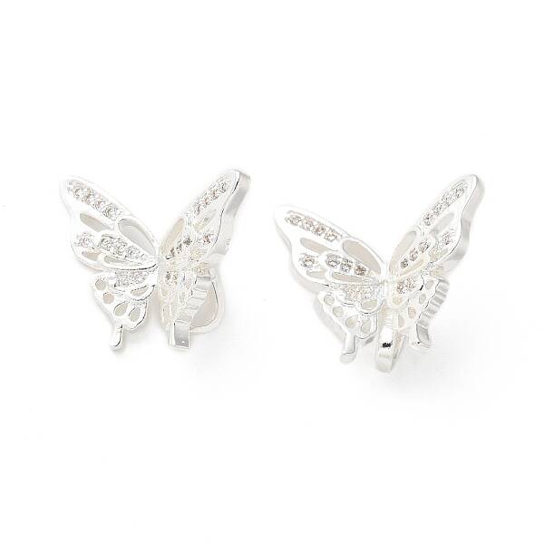 Brass Micro Pave Clear Cubic Zirconia Pendants
