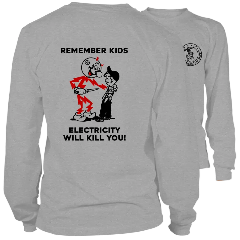 Remember Kids - Long Sleeve Heather Gray Shirt