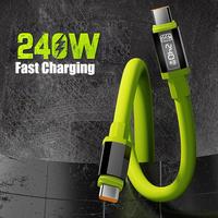 240W Super Fast Charging Cable, USB-C to USB-C Silicone Charging Cable, Compatible with iPhone 16 Pro Max, Samsung Galaxy S23...