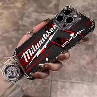 Milwaukee M18 Fuel Game Competition Black And Red Style Pattern Suitable For Aesthetic Electroplated TPU Casing For Iphone 16...