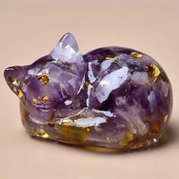 Creative Cat Design Resin Ornament, 1 Count Cute Animal Shaped Decoration Craft, Desktop Decorative Ornament for Home Office,...