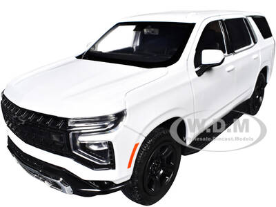 2025 Chevrolet Tahoe PPV White Custom Builder's Kit - Law Enforcement and Public Service Series 1/24 Diecast Model Car by M...