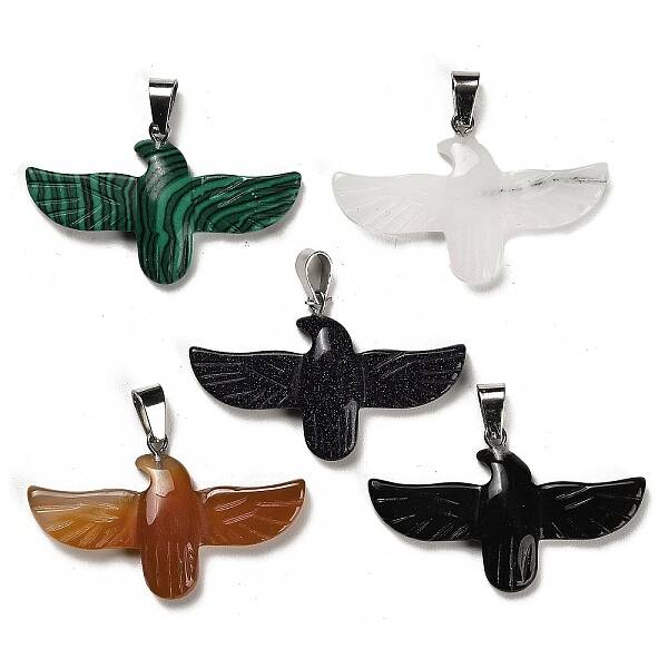 Natural & Synthetic Mixed Gemstone Pendants