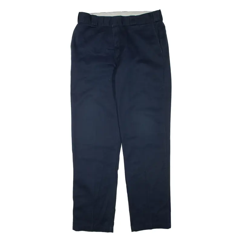 DICKIES Mens Trousers Blue Regular Straight W36 L34