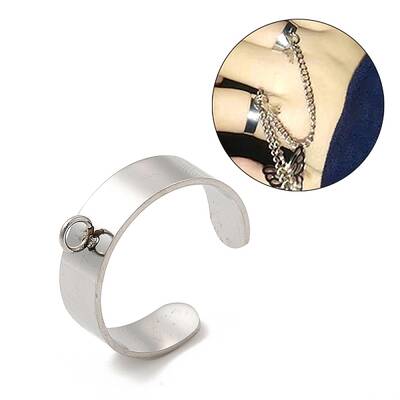 Non-Tarnish 304 Stainless Steel Open Cuff Ring Components