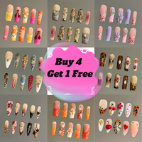 NailVesta Nails BUY 4 GET 1 FREE 100% Handcrafted 3D Press-On Nails | Reusable, Long-Lasting, Salon-Quality