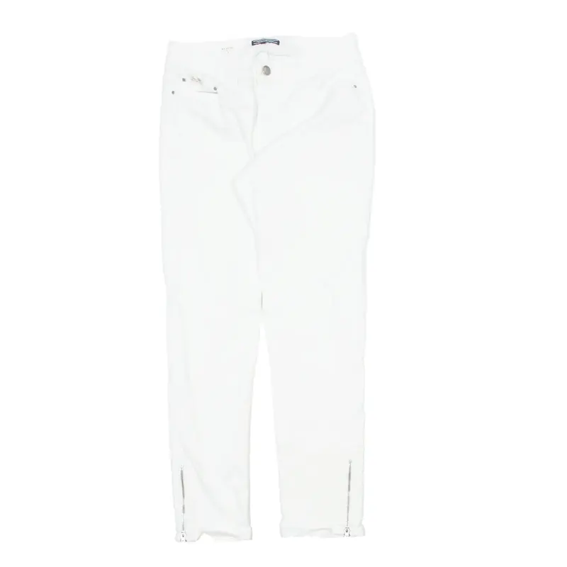 TOMMY HILFIGER Milan Denim Trousers White Slim Straight Womens W26 L26