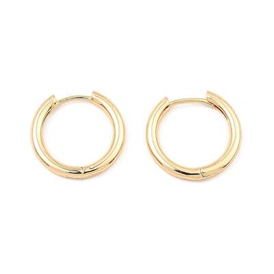 Brass Huggie Hoop Earrings