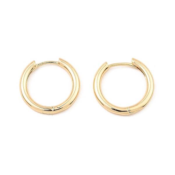 Brass Huggie Hoop Earrings